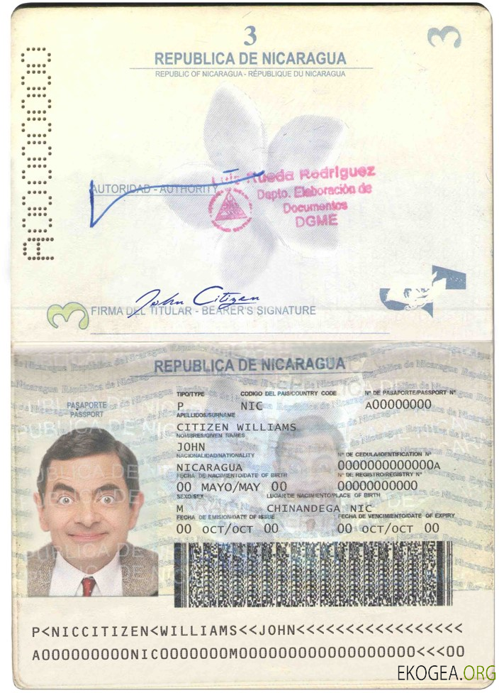 Passeport nicaraguayen